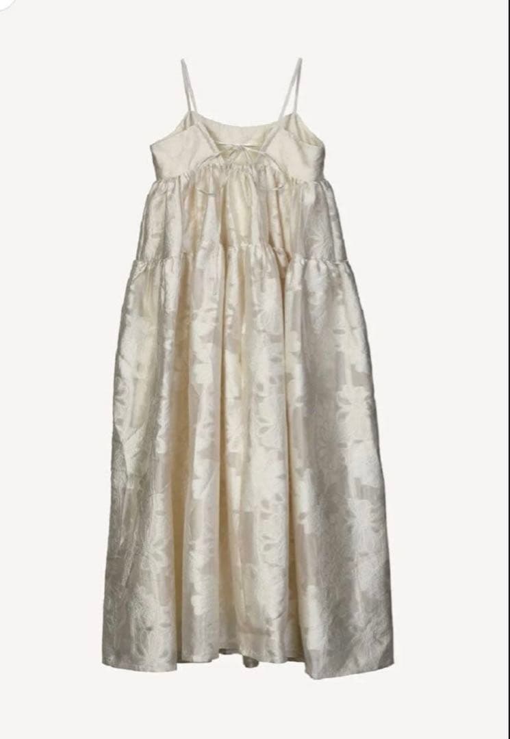 ワンピース Acka. jacquard volume camisole dress