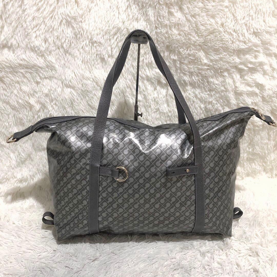 新品同様✨ゲラルディーニ　 ボストンバッグ　 大容量　ソフティ　 グレー系