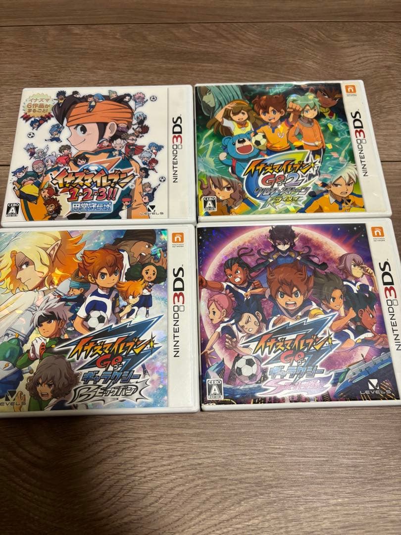 イナズマイレブン1・2・3!! 円堂守伝説・GOギャラクシー・GO2の4本セット