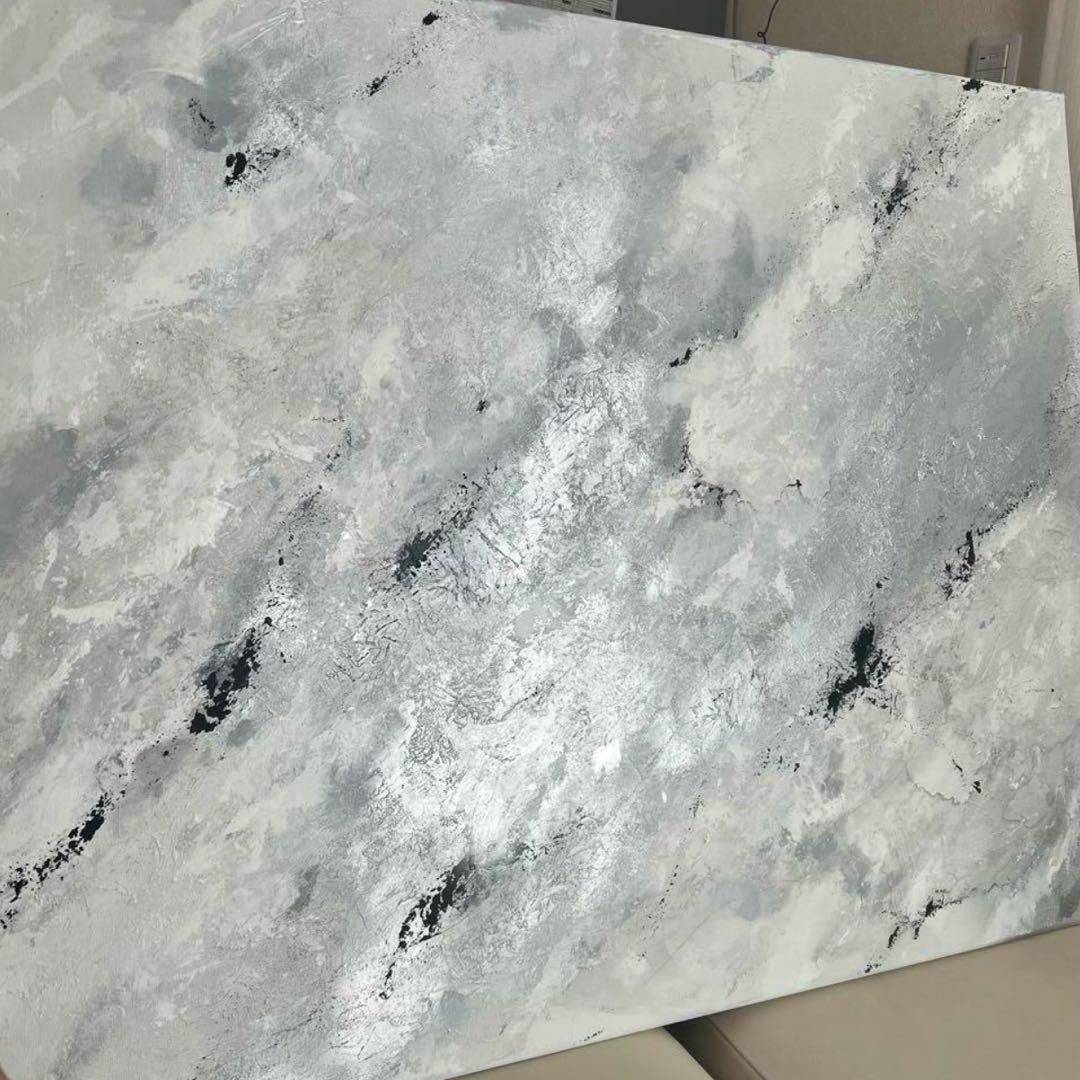 大型アート　アート　モダン　クラシック　ホワイト　シルバー　グレー　ブラック