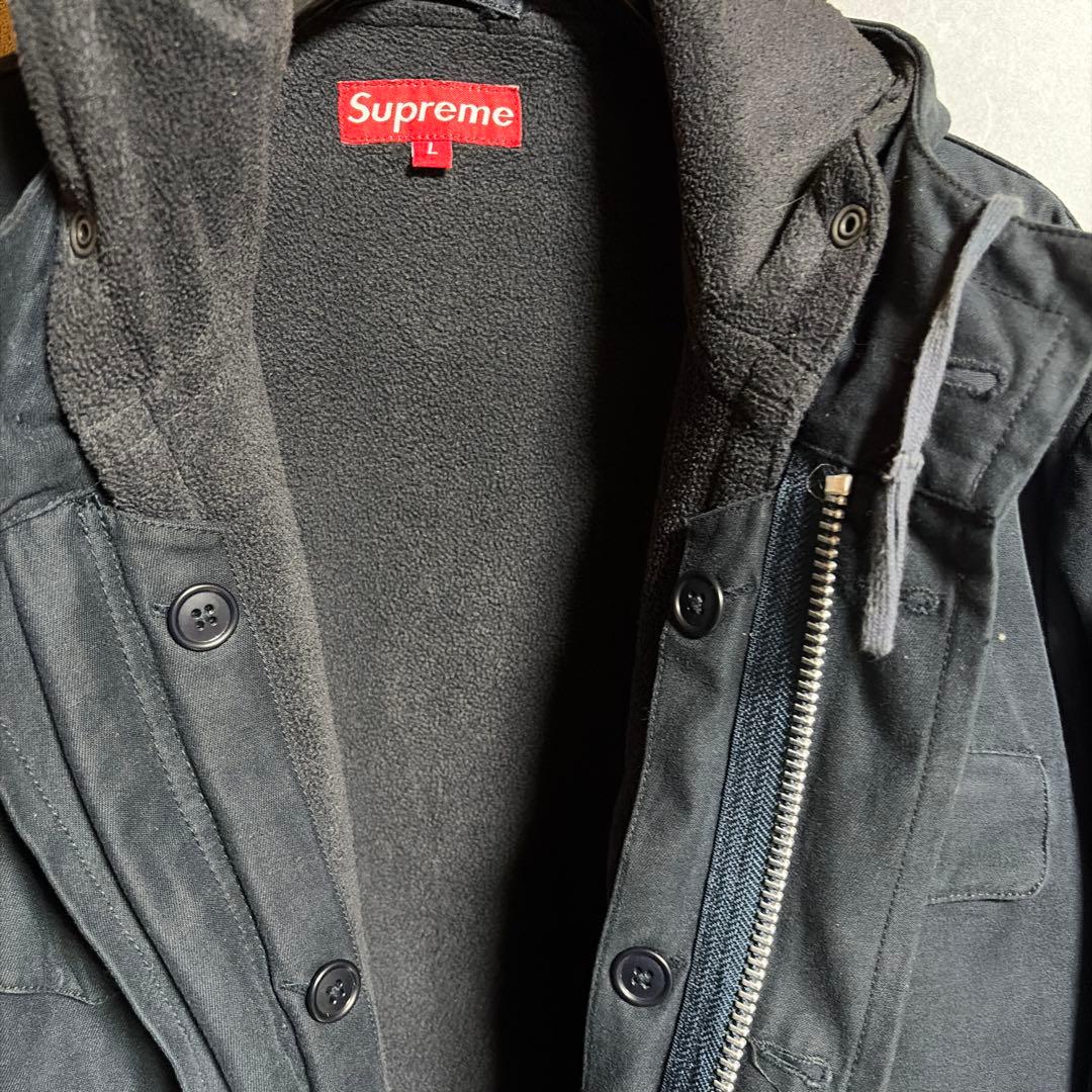 Supreme ネイビー　モッズコート Lサイズ