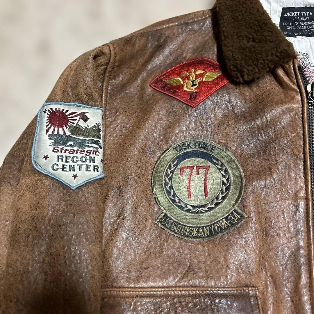 ス*ー様 avirexレザーG-1トップガンモデルMアビレックスアヴィレックス