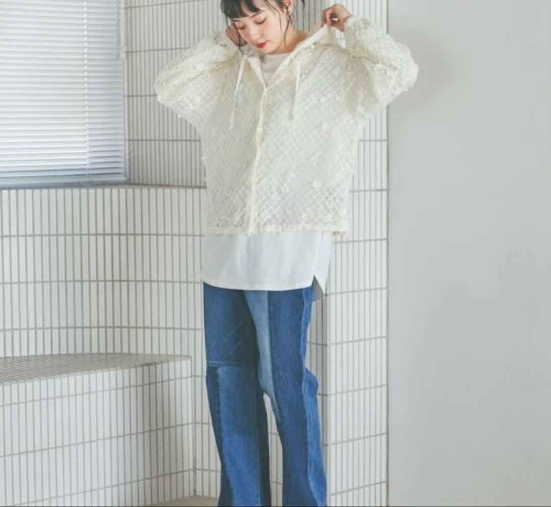 今期　niko and 3Dフラワーメッシュフーディー