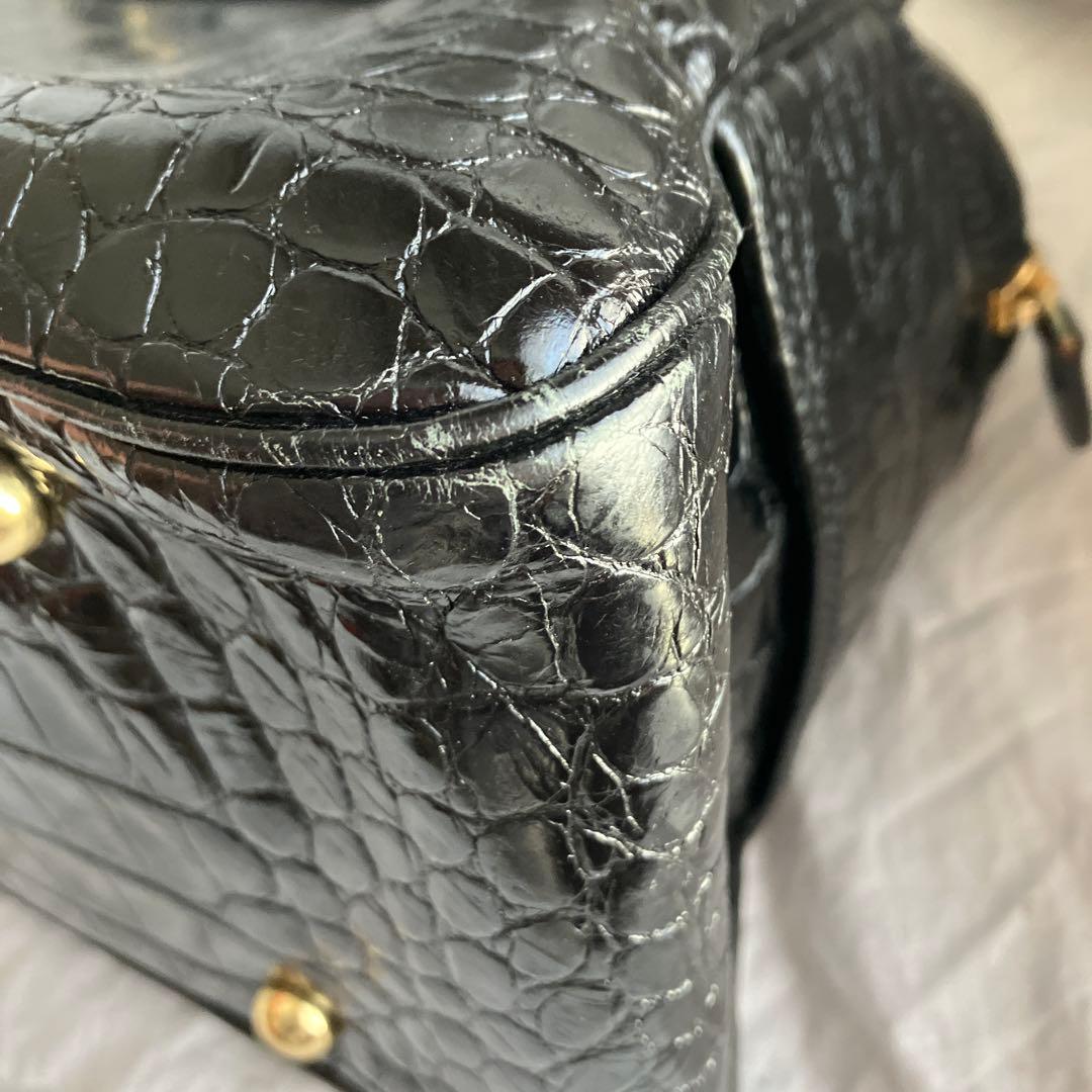 J&M DAVIDSON ブラックハンドバッグ　ボストンバッグ