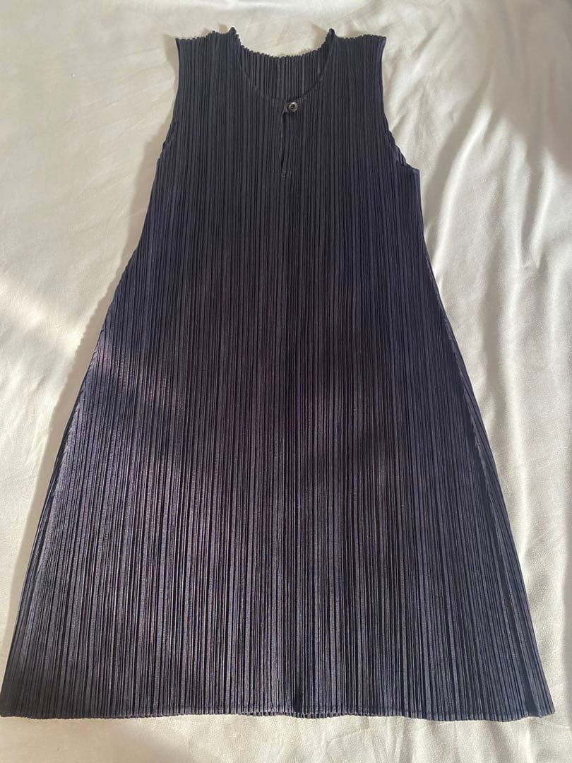 #プリーツプリ-ズ #イッセイミヤケ 濃紺 ノースリーブ チュニック 3